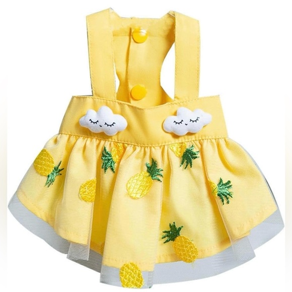 Dog Dresses Yellow Pineapple Small Puppy Dress Spring Summer Girls - Picture 1 of 8